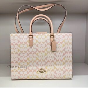 Coach Signature Tote Bag in Pastel Pink